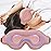 Weighted Eye Mask for Sleeping, 3D Contoured Sleep Mask Blackout with Adjustable Strap, Lash Extensions Sleeping Mask for Travel, Eye Cover Blindfold for Men Women (Pink, 4.6oz)