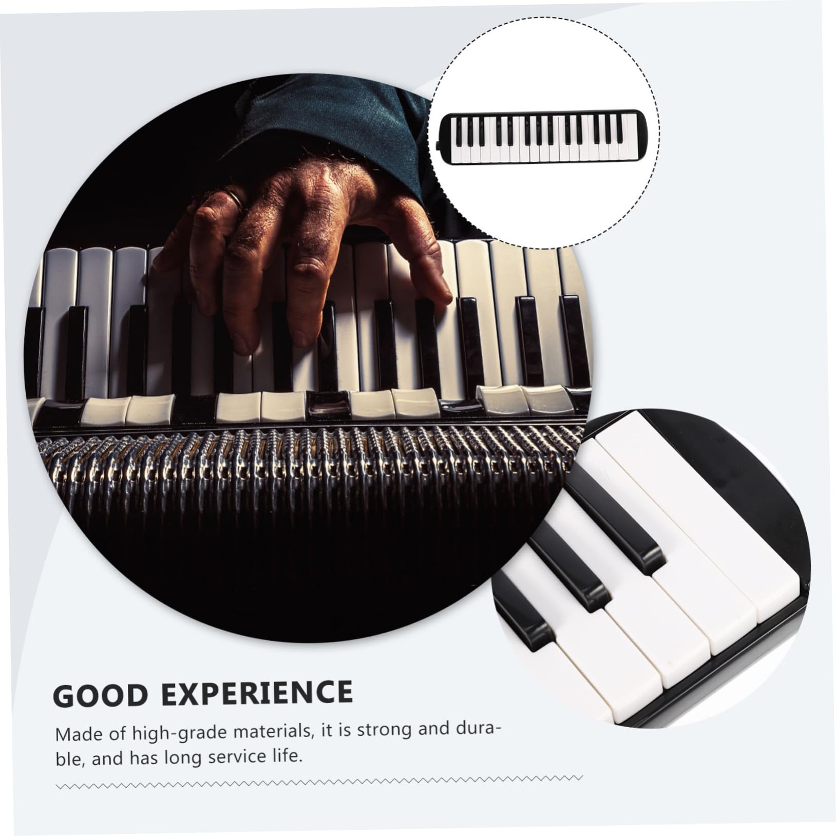 Melodica 32 Tasti Strumento Musicale per Bambini Principianti | Nero, Abs e Plastico, Parti in Nailon, Formato Portatile, per Uso Didattico e Pratica Quotidiana