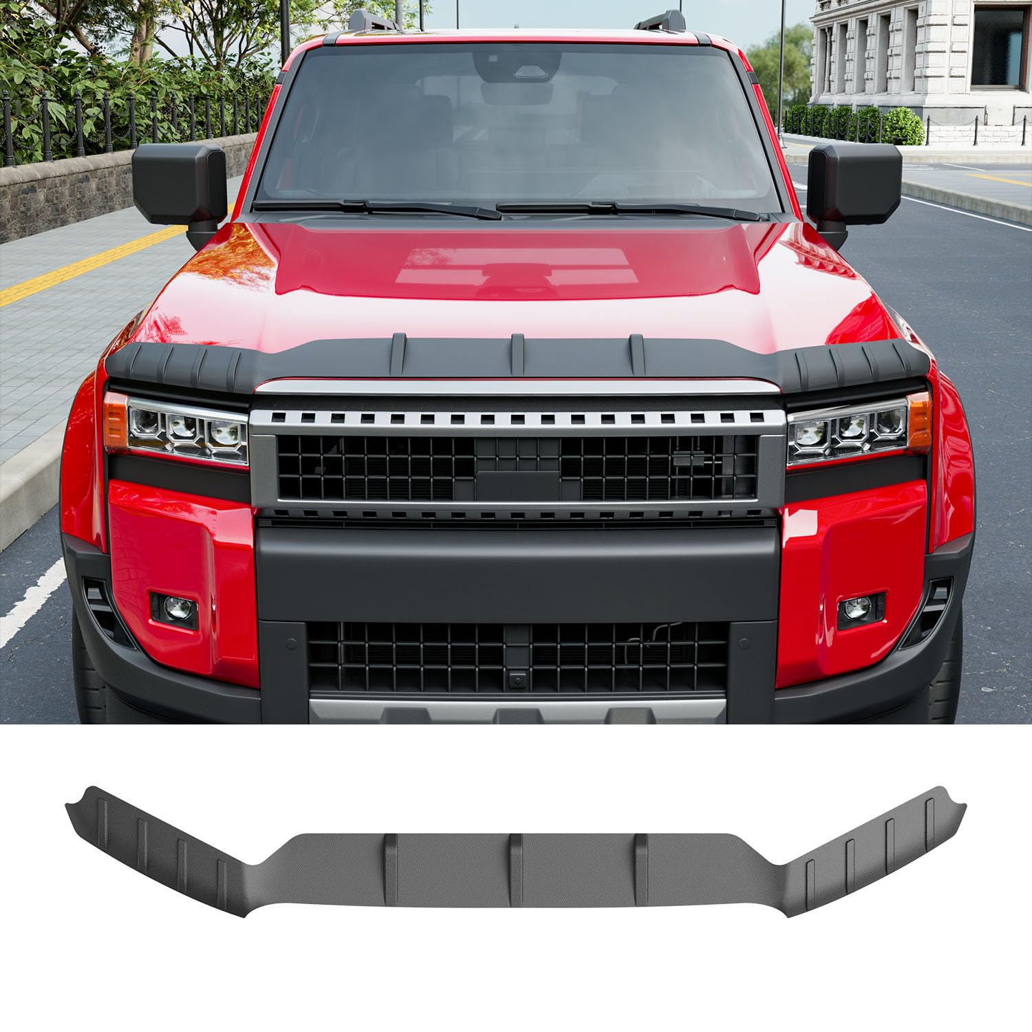 Photo 1 of powoq Hood Protector Compatible with 2024-2026 Toyota Land Cruiser Deflector Upgraded TPE Shield Hood Deflector Replacement for 2024-2026 Toyota Land Cruiser Accessories