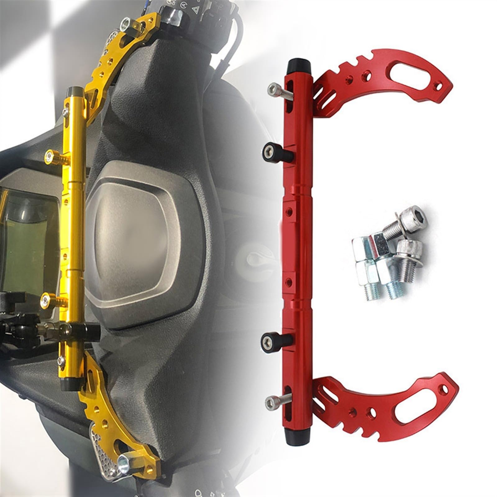Barra De Equilibrio con Mango Dirección Sólida 22mm, Soporte para Teléfono Móvil, Navegación, Varilla Fijación para Yamaha YZF R7 YZFR7 2021-2022