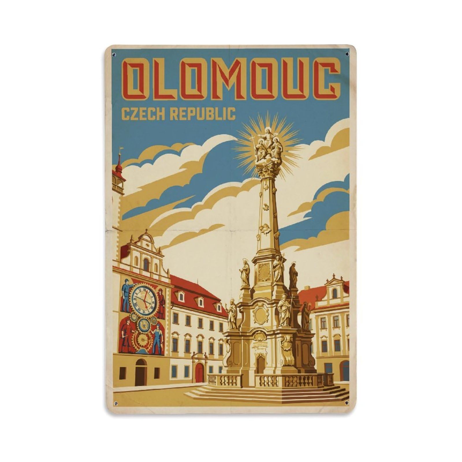 Czechia Olomouc Travel Retro Metal Tin Sign