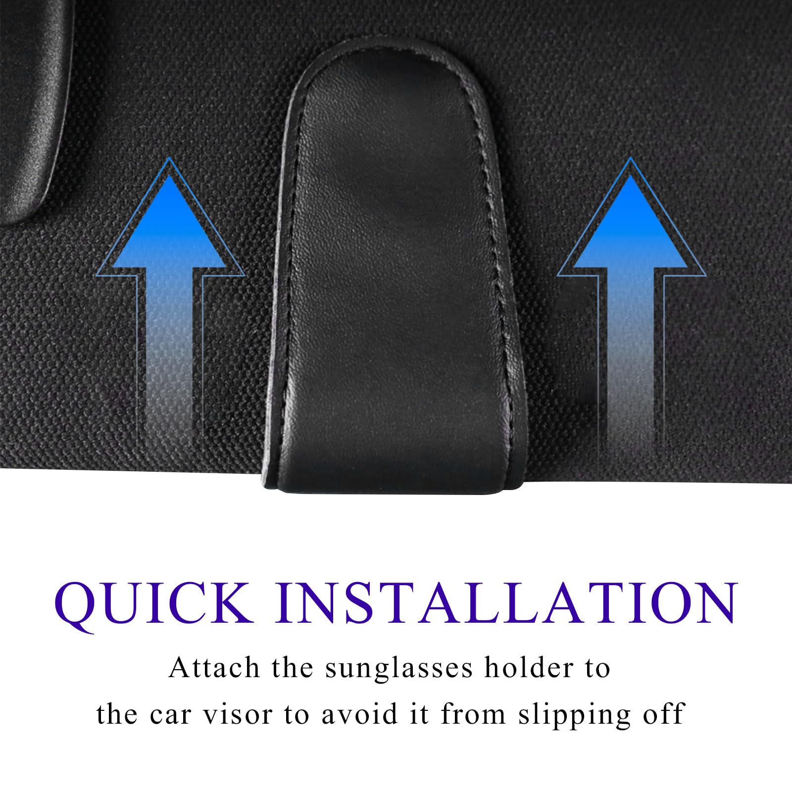 Bling Sunglass Holder for Car Visor Magnetic Leather Visor Clip Glasses Holder with Sparkling Rhinestones Crystal Visor Ticket — view 6