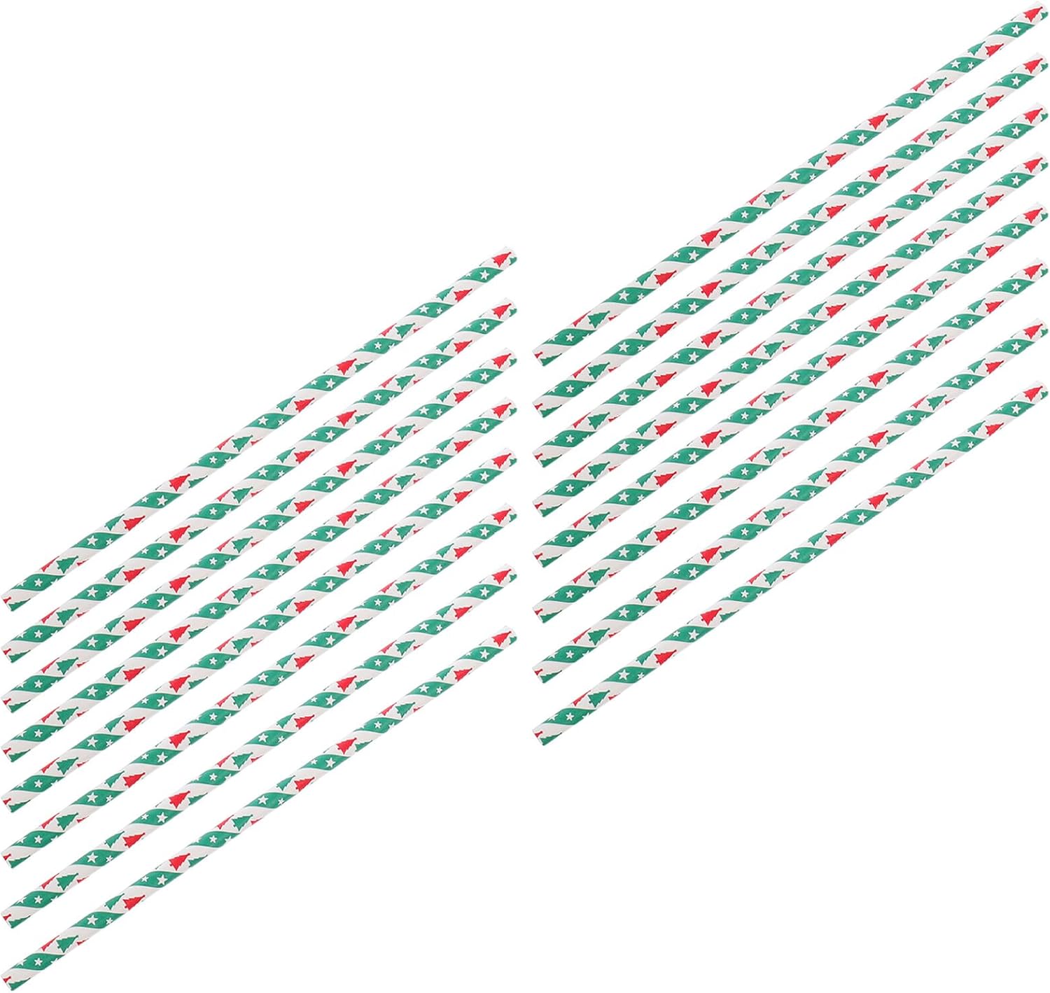 50pcs Christmas Disposable Paper Straws Green Dot Pattern Festive Party Drinking Straws for Holiday Events and Xmas Celebrations