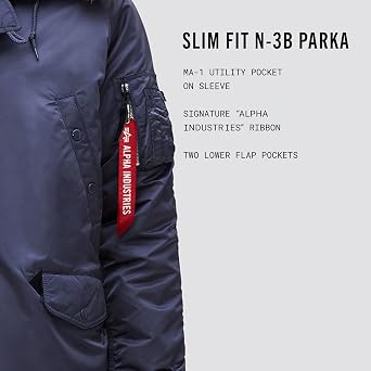 Amazon.co.jp: Alpha Industries N-3B スリムフィット パーカー - 防寒