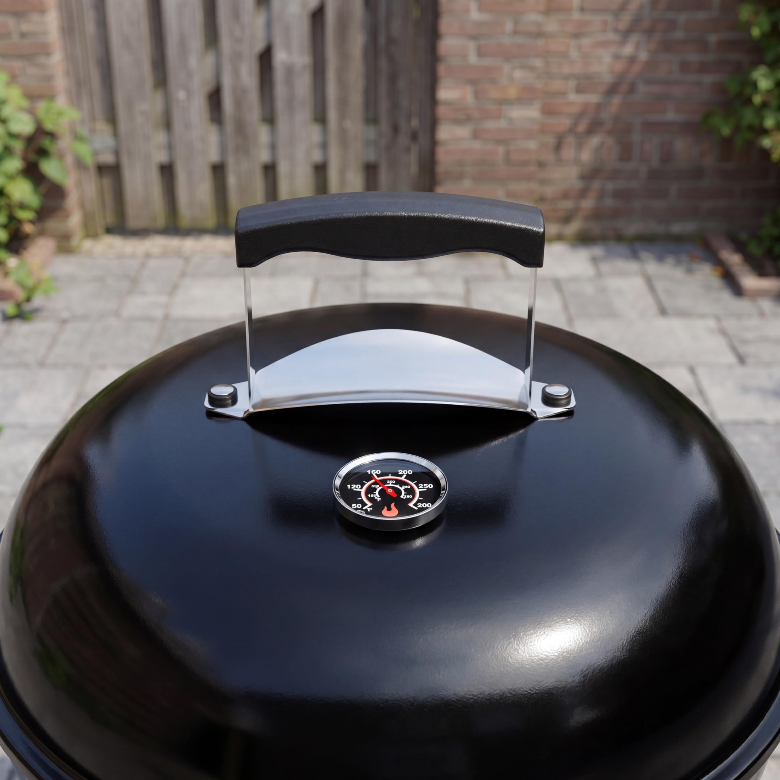 Princess Barbacoa Kettle Híbrida, Eléctrica y de Carbón, 2000 W, Termostato Ajustable, Termómetro Integrado y Parrilla Esmaltada, 01.112270.01.001