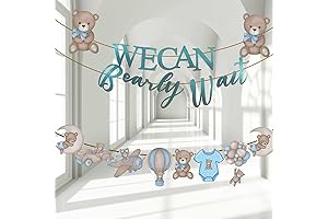 We Can Bearly Wait Banner Bear Baby Shower Decorations