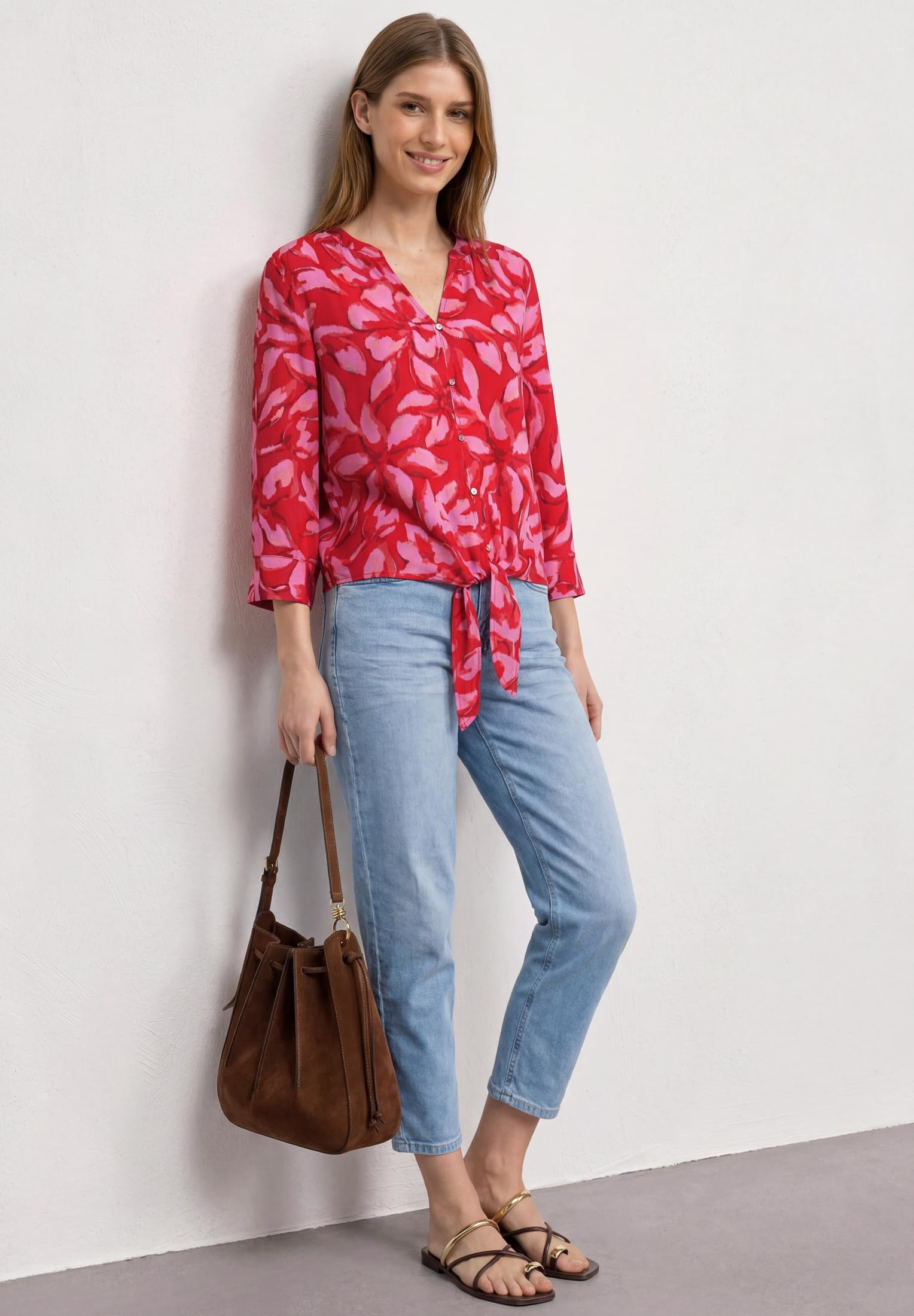Street One 3/4-Arm Bluse mit Knotendetail