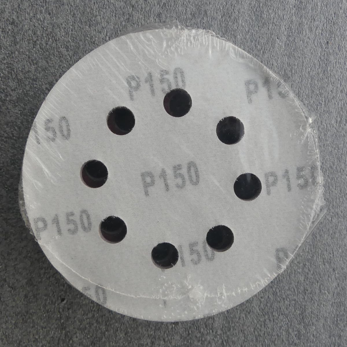 25 unidades de discos abrasivos de 125 mm de diámetro, con 8 orificios, grano P150, lijadora excéntrica, lijadora de cuello largo