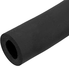 sourcing map Tubo de espuma para soporte de agarre de mango, aislamiento de tuberías exteriores, 36 mm de diámetro interior 55 mm de diámetro exterior 1 m, color negro