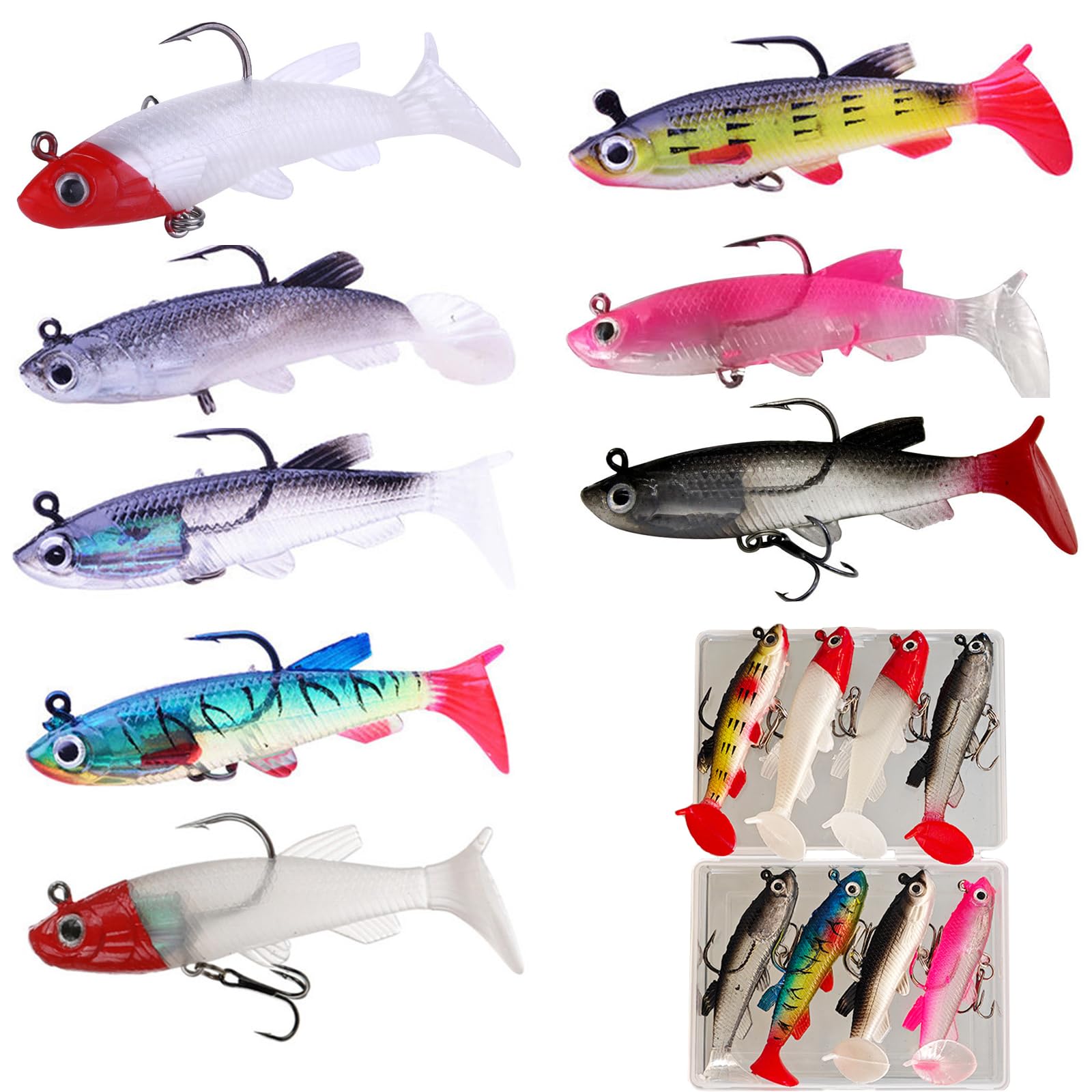 Kit d'appâts de pêche pour eau douce et eau salée, kit d