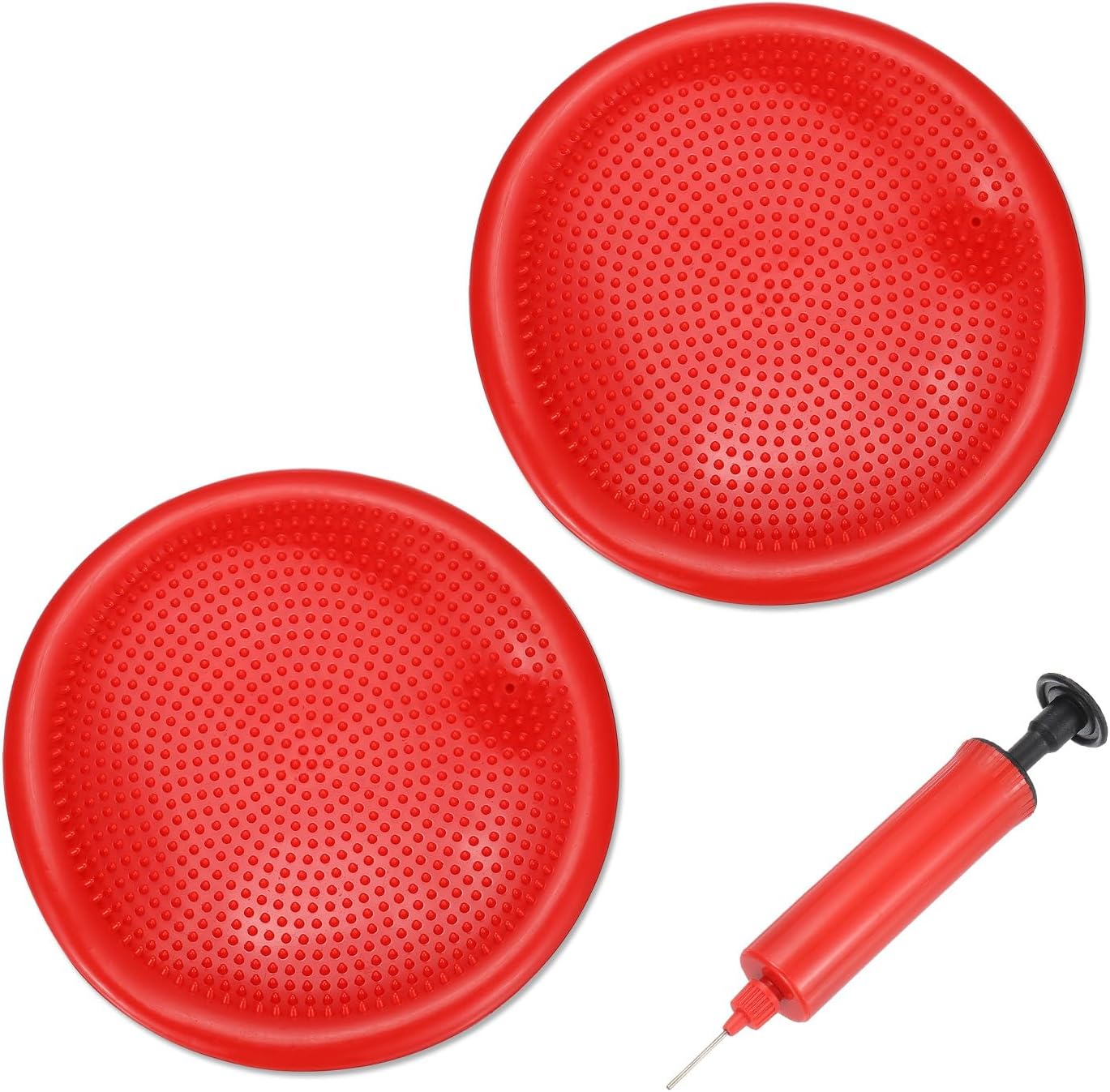 PATIKIL Inflated Wobble Cushion Seat Flexible Balance Disc with Hand Pump for Core Stability Exercise Physical Strengthening Improving Fitness