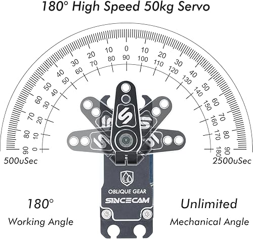 Miniatura 5 de Servos digitales sin escobillas impermeables de alta velocidad de 110.2 lbs, servos de dirección de alto par de torsión de 8.4 V, caja de aluminio