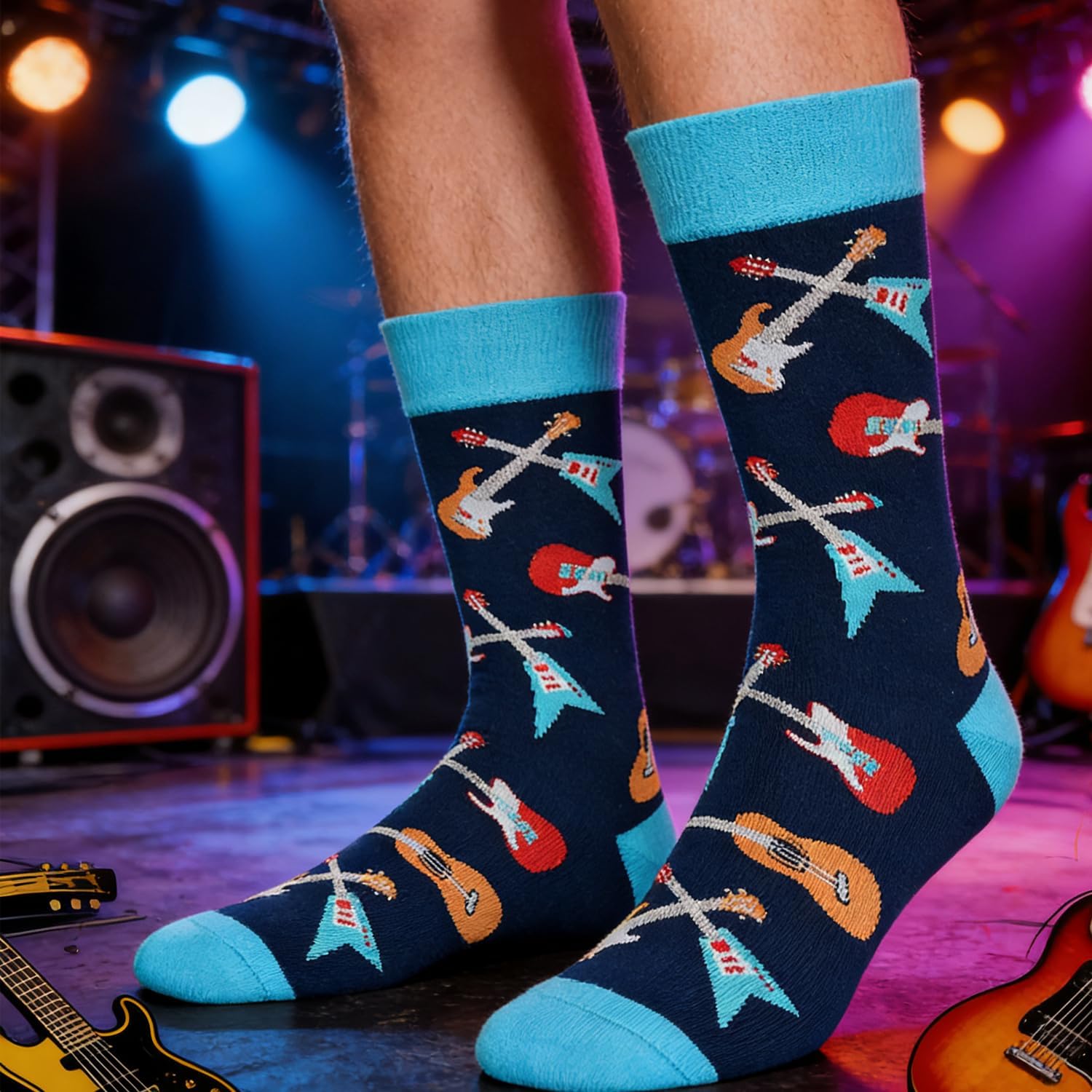 GOLIN Novelty Birthday Christmas Gifts for Men Women - Funny Saying Crew Socks Silly Funky Dress Socks - Image 2