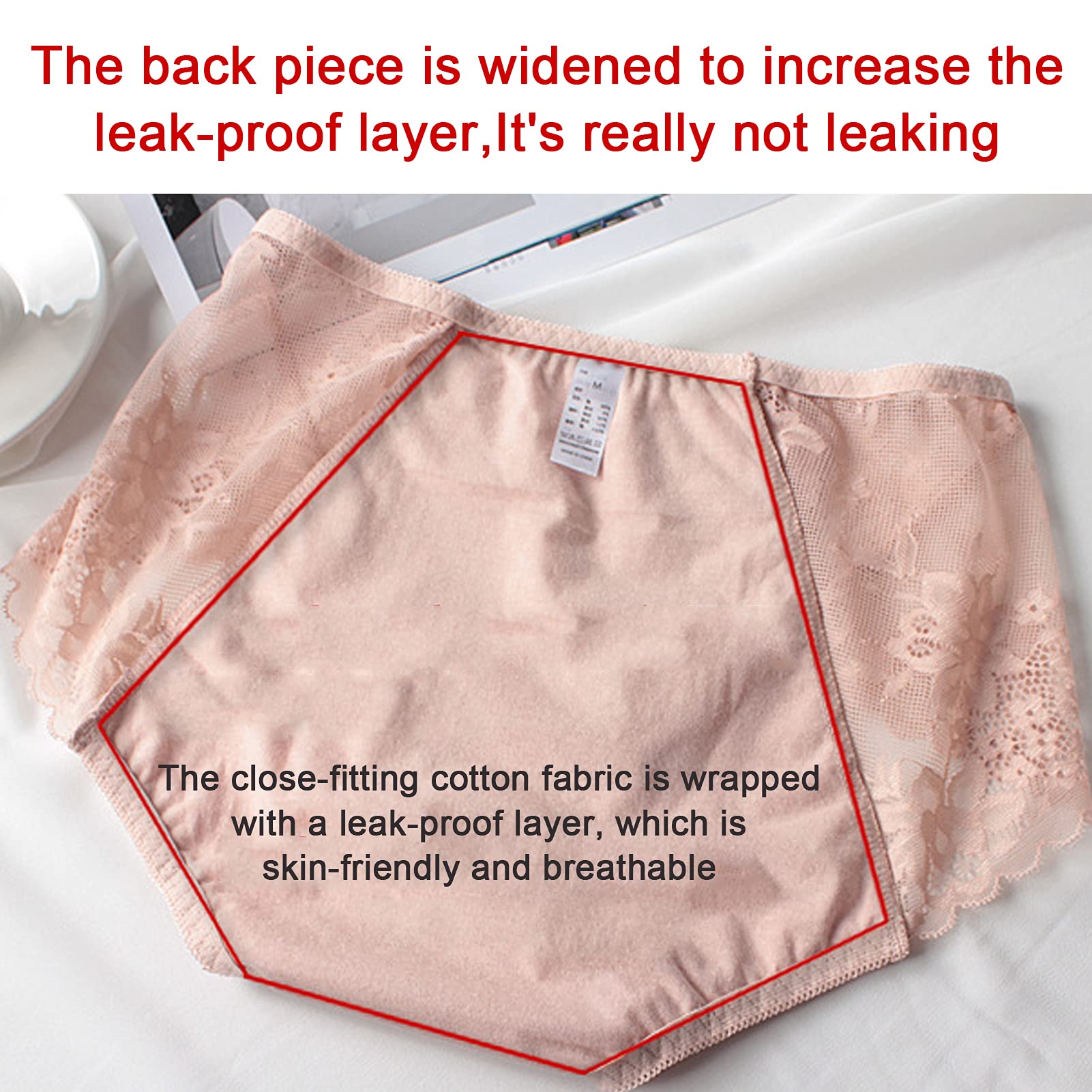 Daily Wear 3 Pack Teen Girls Lace Protective Panties Leak Proof Period  Underwear Cotton Soft Stretch Briefs (Color : Multicolor B, Size : LLarge)  : Amazon.sg: Fashion