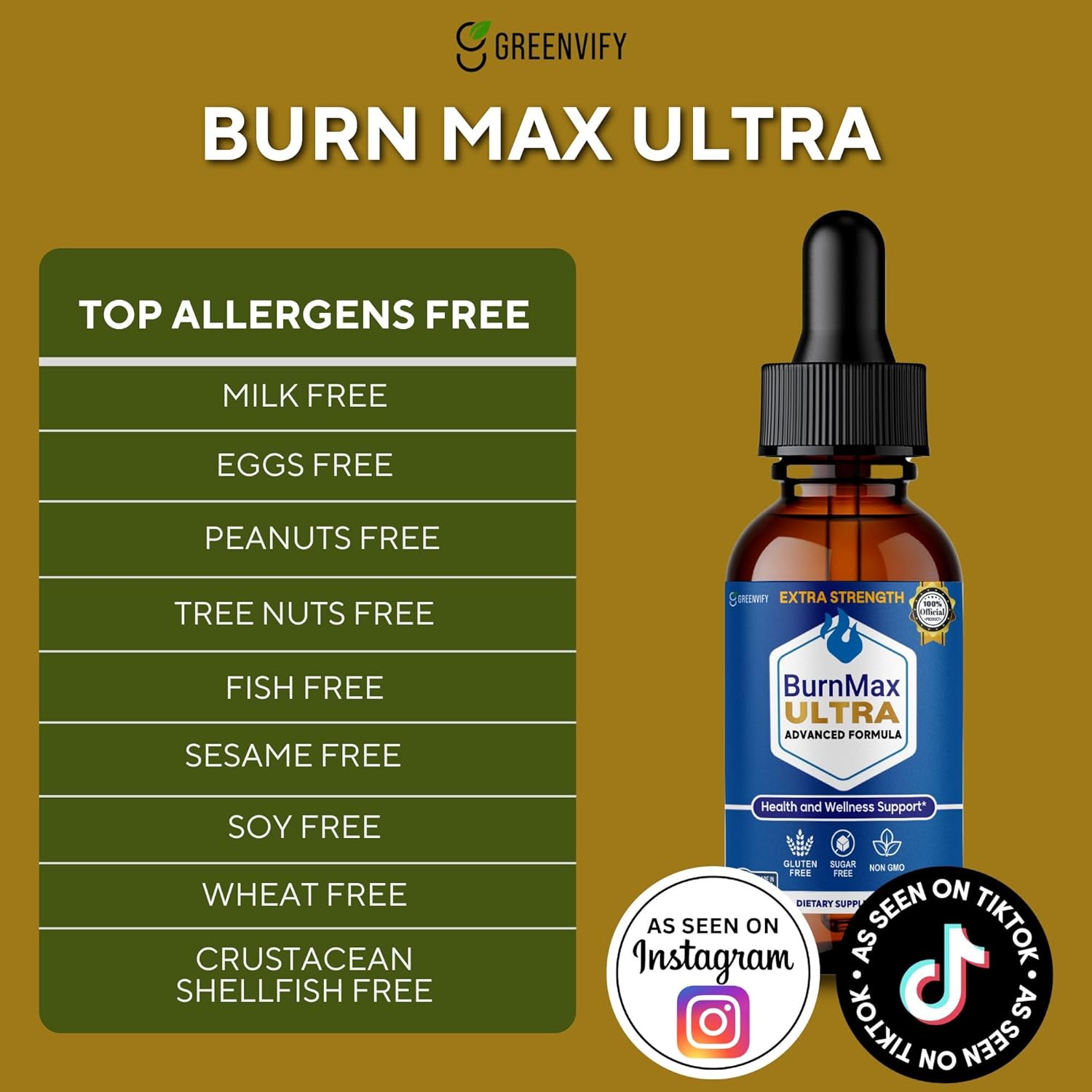 BurnMax Ultra Extra Strength Dietary Supplement, Advanced Formula, 60 Servings, 2 fl oz (2)