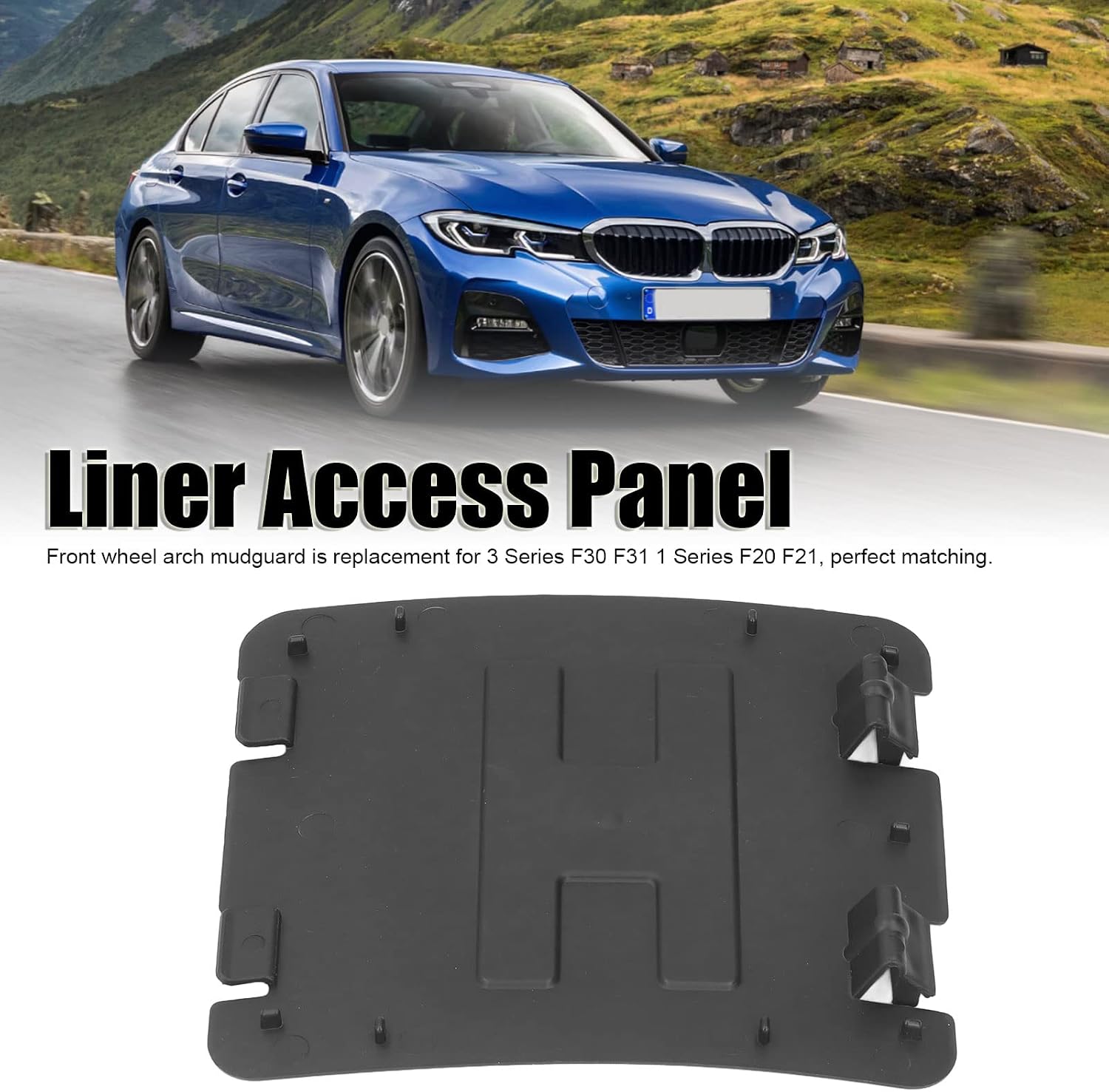 Front Left Liner Access Panel, Wheel Arch Mudguard Replacement, 3 Series F30 F31 and 1 Series F20 F21, Durable Plastic Cover, for SUVs, Coupe, Convertible