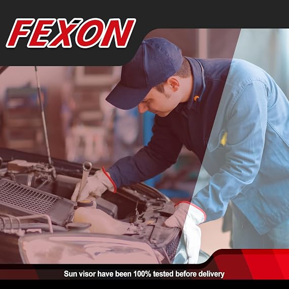 FEXON Pair Sun Visor Left Driver Right Passenger Side Compatible with 2007 2008 2009 2010 2011 Toyota Camry Hybrid Without Sunroof and Light (Beige)