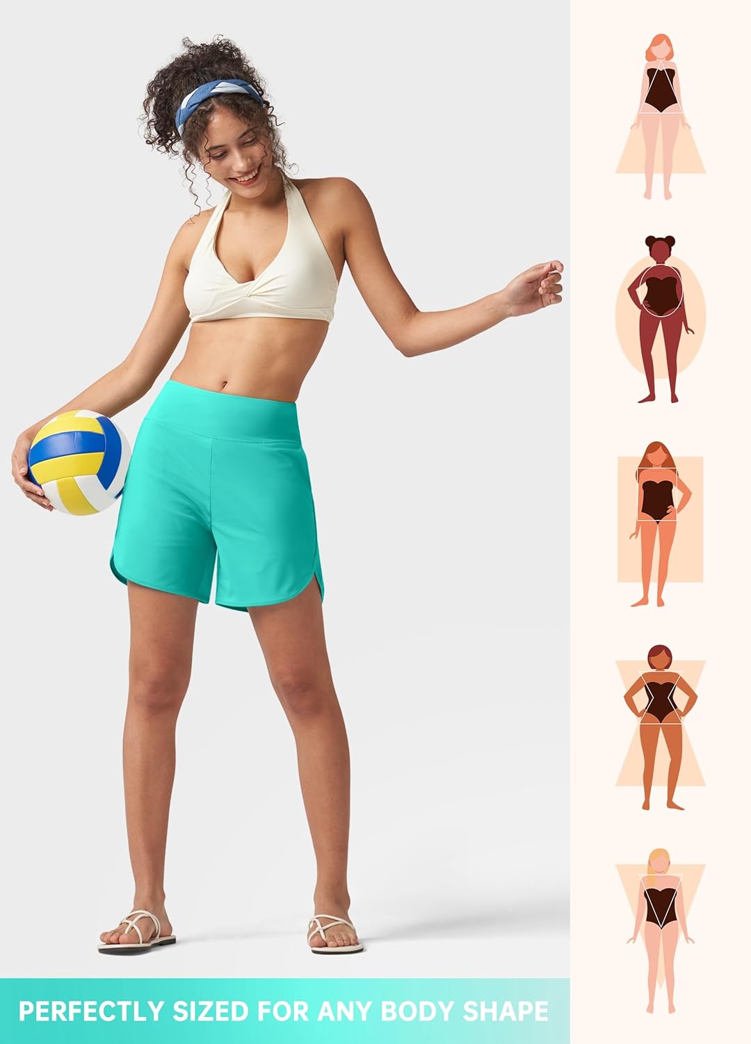 Willit Women's 5" Swim Shorts with Liner Pockets High Waisted Quick Dry Swimming Board Shorts for Women Beach UPF 50+ - Image 6