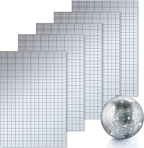 3600 azulejos de mosaico de espejo autoadhesivos, azulejos de espejo de discoteca, calcomanías de bola de discoteca, azulejos cuadrados de vidrio