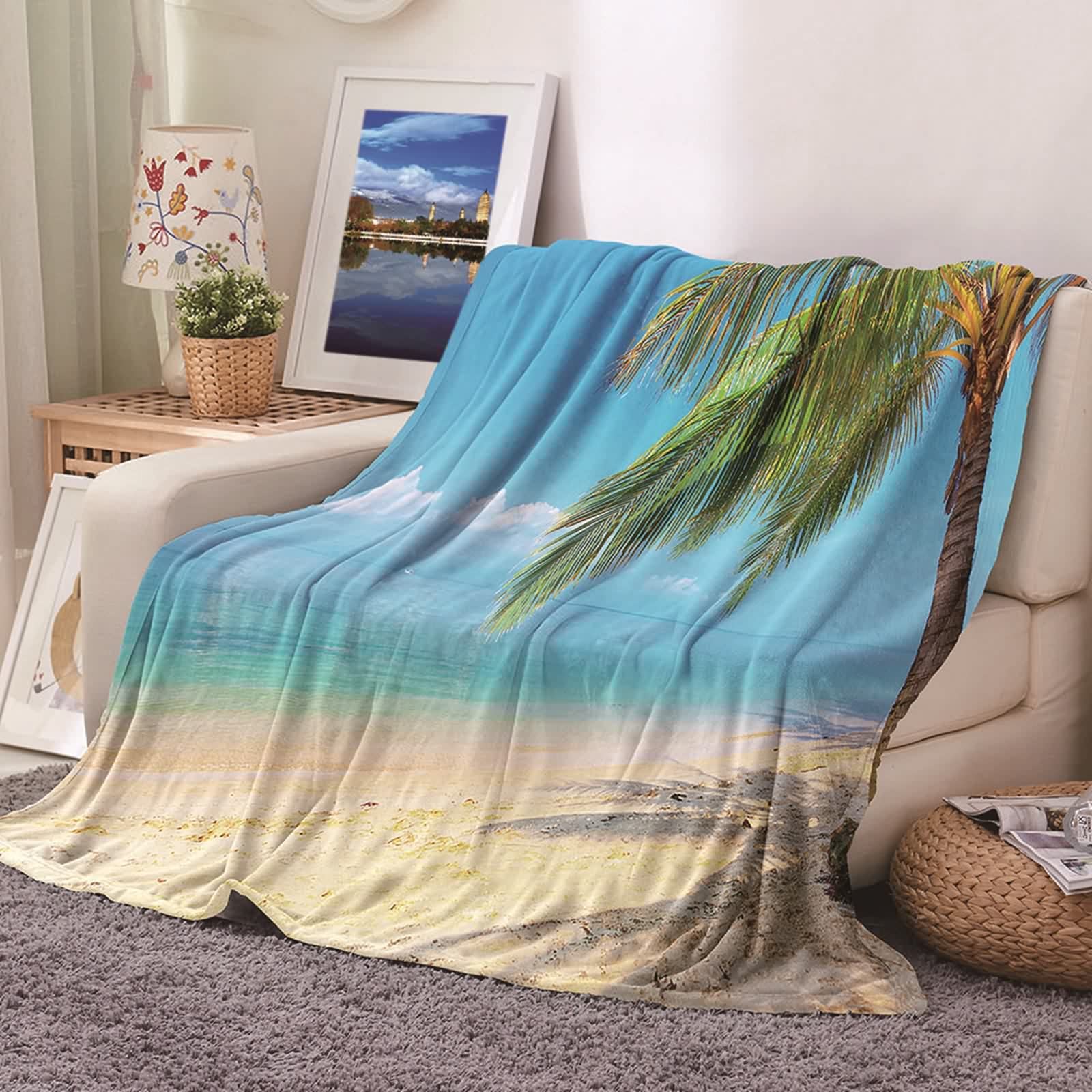 Couverture douce et confortable KnSam plaid polaire de lit