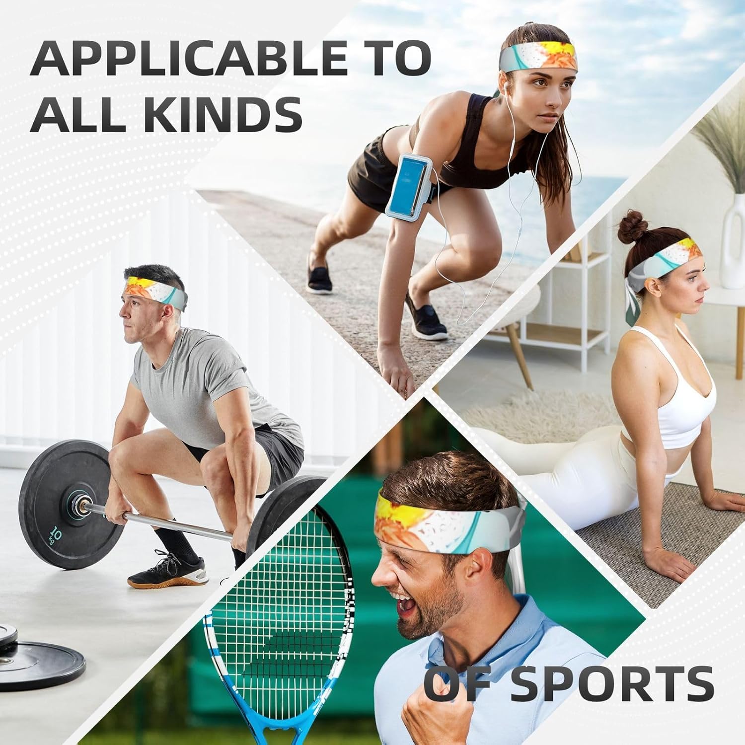 Sports Head Tie Workout Headbands Non Slip Sport Sweatbands Yoga Hairbands for Travel Fitness Athletic Moisture Wicking - Cute Little Angel