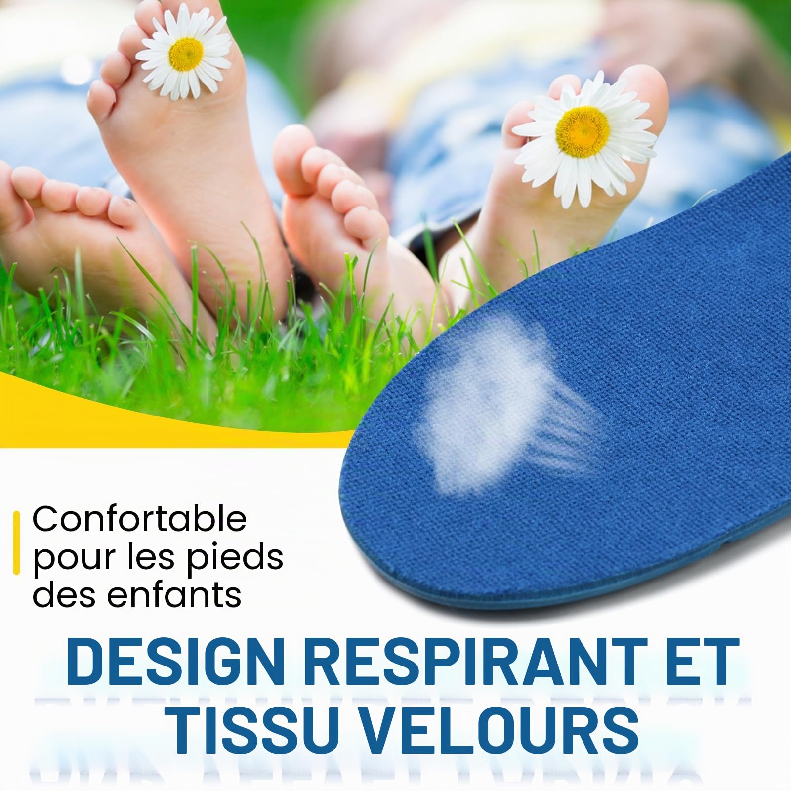 Ailaka enfants semelles orthopédiques soutien voûte plantaire, semelles de soutien de la voûte plantaire pour pieds plats, fasciite plantaire, soulagement des douleurs au talon