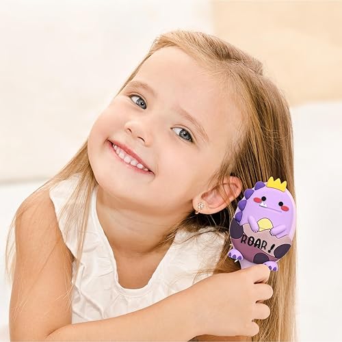 Miniatura 6 de DINATIS Cepillo desenredante para niños pequeños  Cepillo desenredante para niños y niñas  Cepillo desenredante para cabello fino  Cepillo de masaje