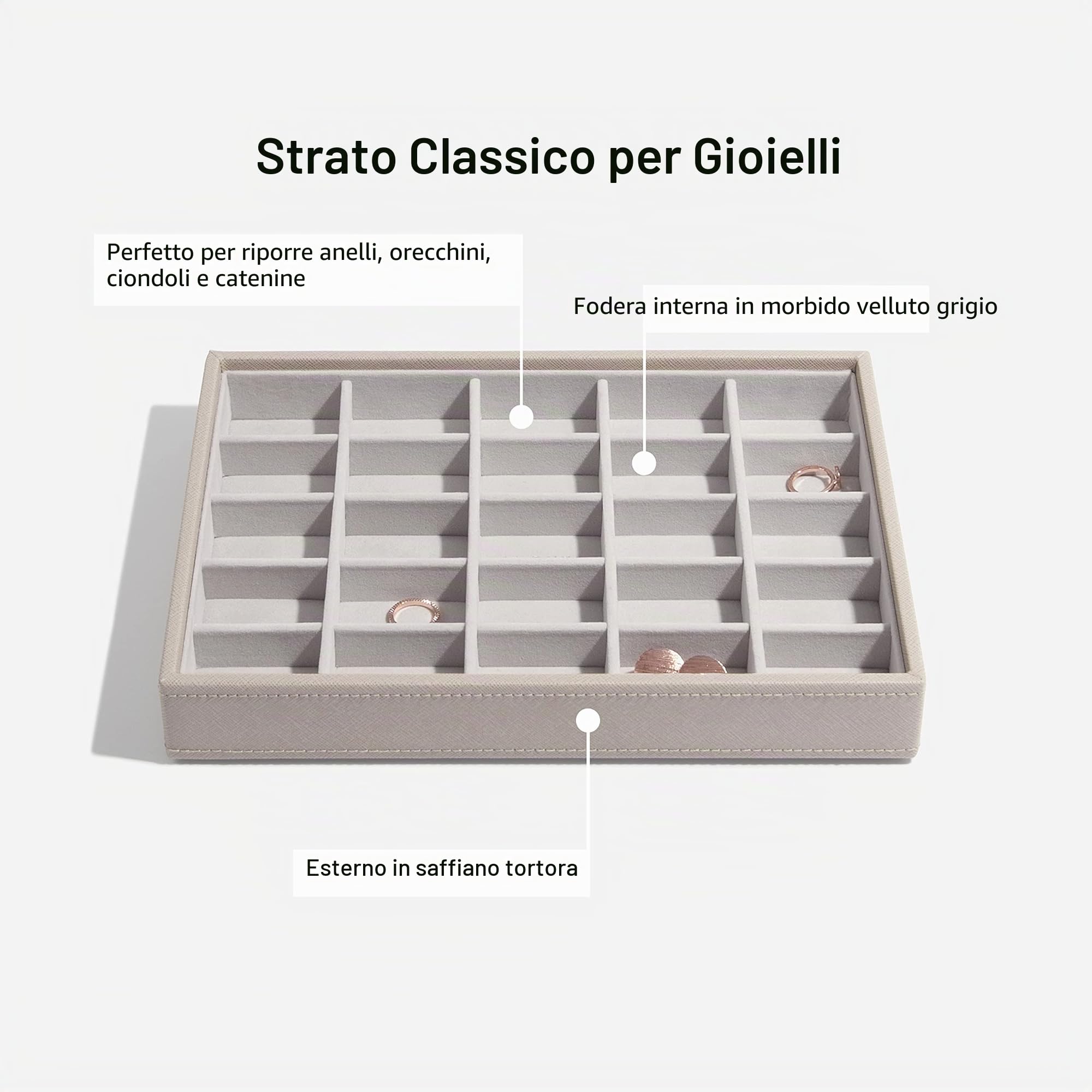 Stackers Classic - Portagioie classico misura media, set di 5