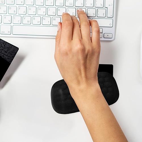 Miniatura 9 de Alipis Memory Foam Wrist Rest for Keyboard and Mouse Pad Ergonomic Wrist Support Cushion for Office and Gaming Black Single-Hand for Computer