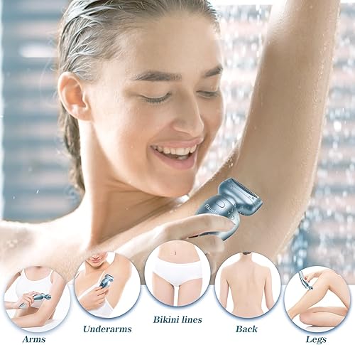 Women's Electric Shaver & Bikini Trimmer - Wet/Dry Pink(Bule)