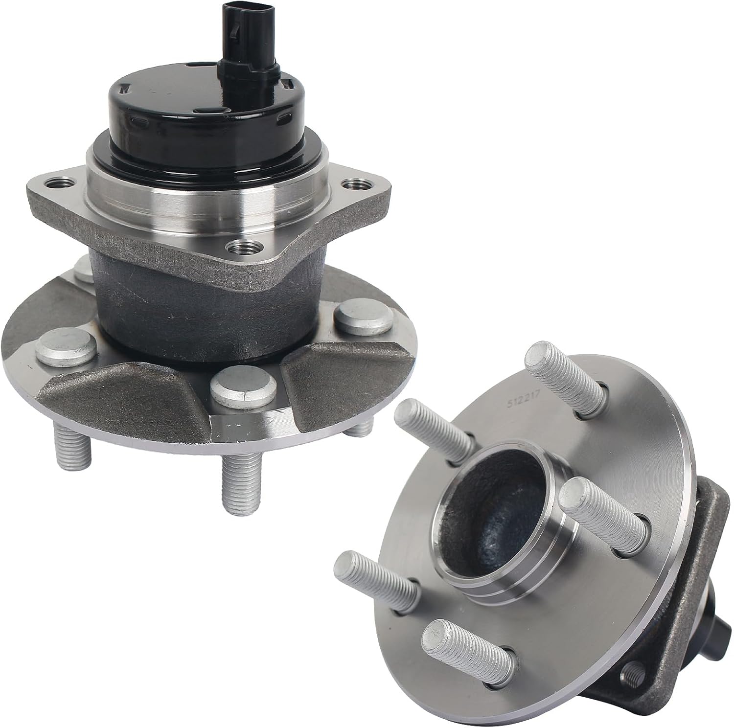 KUSATEC 512217 2pcs Rear Wheel Bearing and Hub Assembly Compatible with 2003-2008 Pontiac Vibe, 2000-2009 for Toyota Celica Corolla Matrix Prius, 2005-2010 Scion tC, 5 Lug Bolts w/ABS