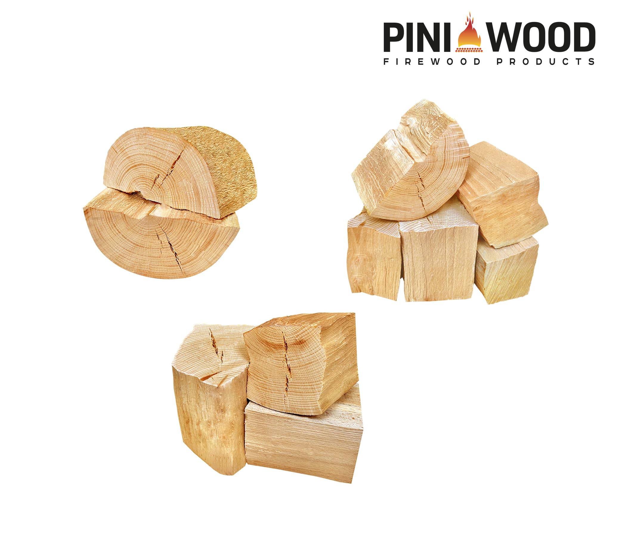 PINI Räucherholz Smokerholz Grillholz BBQ-Holz Wood Chunks Buchenholz OHNE RINDE 15 kg für Smoker Grill