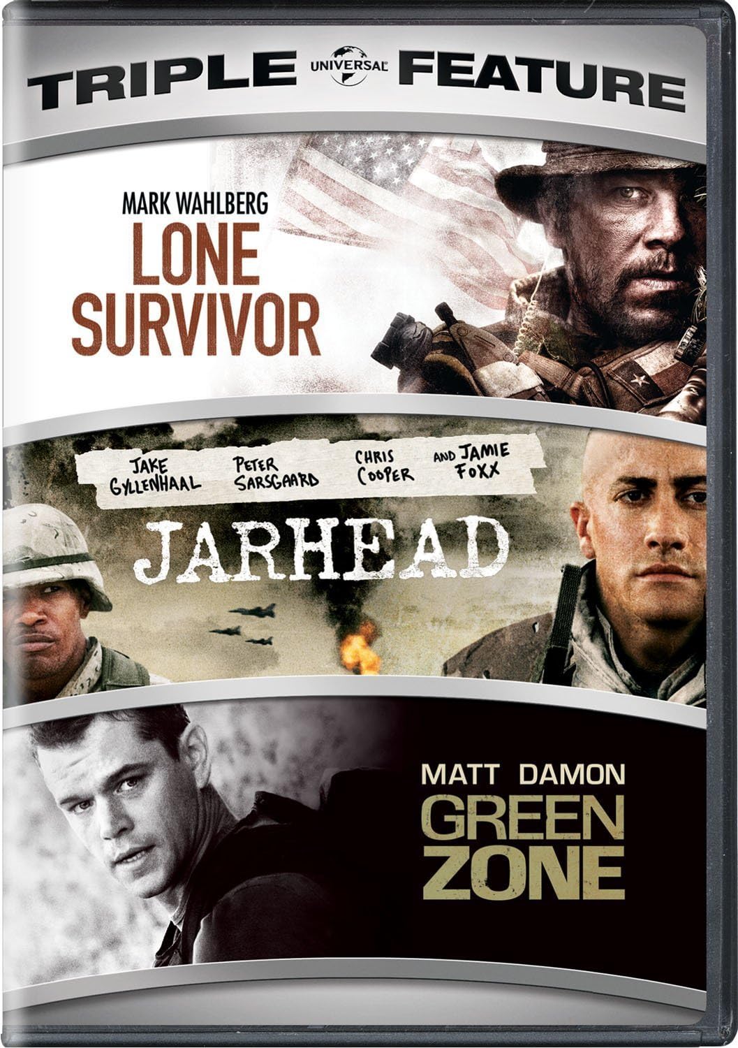 Lone Survivor, Jarhead y Green Zone en DVD importado de USA para coleccionistas de cine bélico