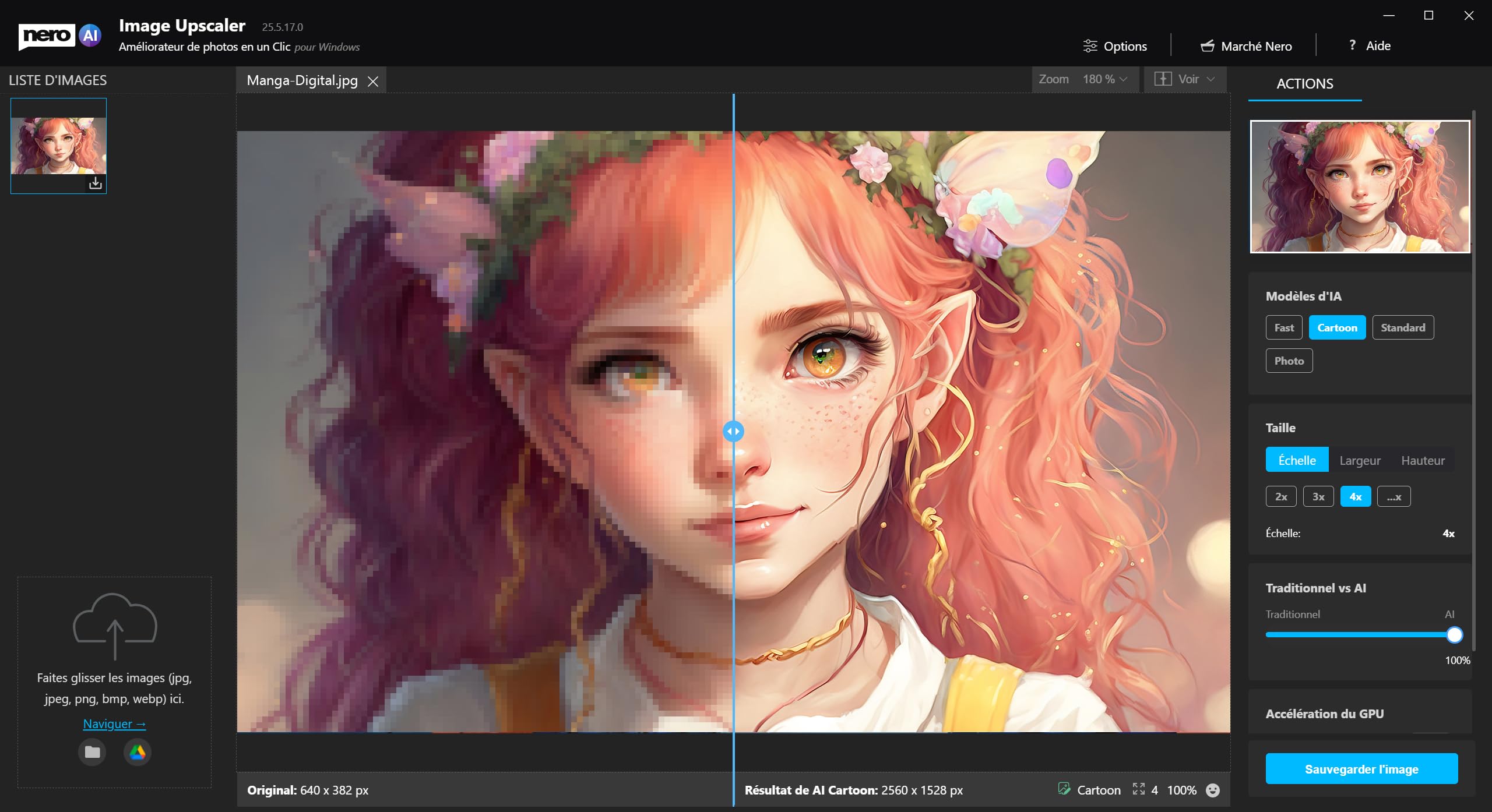 Nero AI Image Upscaler 365 | Agrandir + zoomer les images | Mettre à l'échelle en 4K | Améliorer la qualité des photos | Windows 11 / 10 | 1 Appareil | Licence annuelle | Code d’activation par email