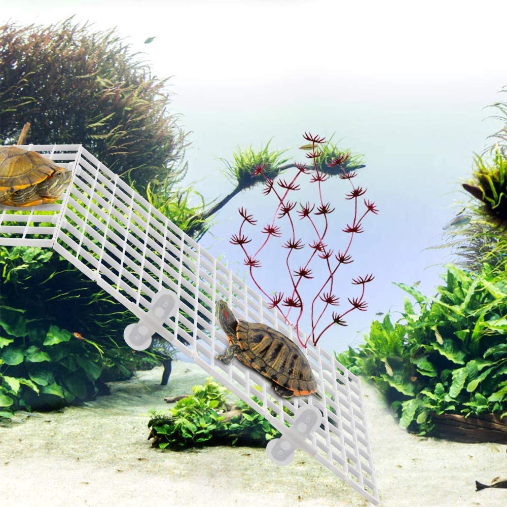 Separador de acuario de 8 piezas, color blanco, plástico, red y divisor, con 16 ventosas