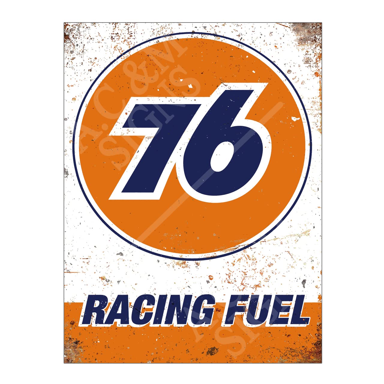 Garage Metal Sign Plaque, 76 Racing Fuel, 8x6in