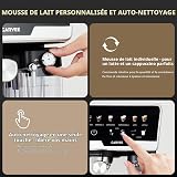 Macchina Per Caffè Espresso 20 Bar Per Casa Con Doppia Caldaia, Schiumatore Automatico & Autopulizia, 1450W, Serbatoio Acqua 2L e Latte 500ml, 6 Programmi + Modalità Manuale Per Cappuccino Latte - 5