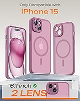 Vista 225 de TOCOL Funda magnética para iPhone 15 Pro Max, protección completa mejorada de la cámara, compatible con Magsafe, protección contra caídas, funda