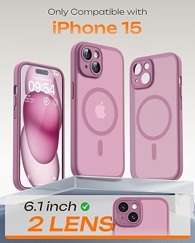 Miniatura 225 de TOCOL Funda magnética para iPhone 15 Pro Max, protección completa mejorada de la cámara, compatible con Magsafe, protección contra caídas, funda