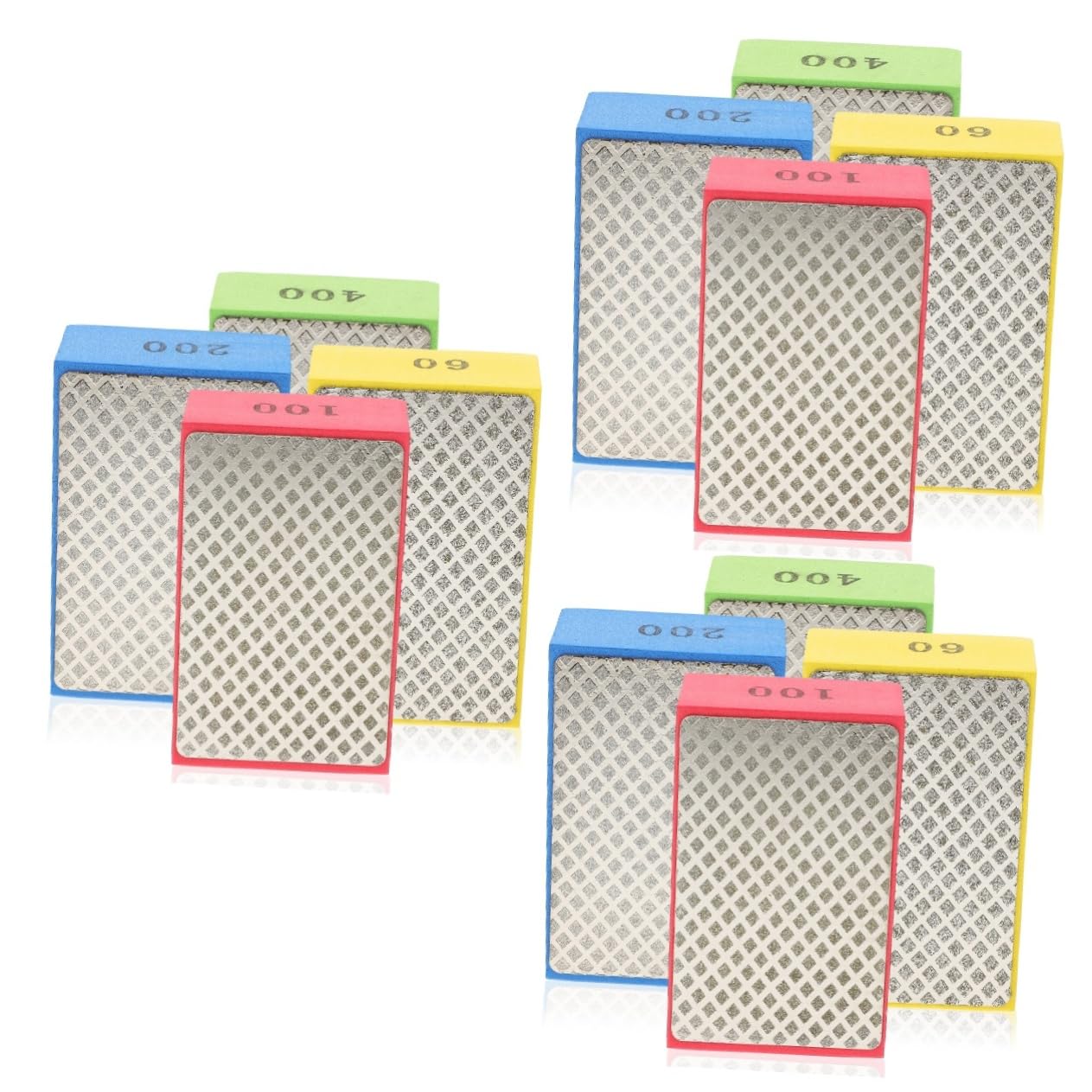 Uonlytech Lot De 3 De Ponçage Diamantés Pour Carrelage Verre Grains 60/100/200/400 Pour Granit Marbre 4 Pièces X 3