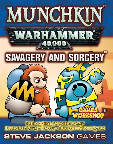 Miniatura 2 de Steve Jackson Games Munchkin Warhammer 40,000 Juego de cartas Savagery and Sorcery (expansión)  112 cartas  Juego familiar  RPG de aventura de