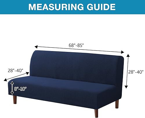 Miniatura 5 de Flamingo P Fundas elásticas para futón sin brazos, funda para sofá de futón tamaño matrimonial, funda de sofá para futón tamaño matrimonial, tela