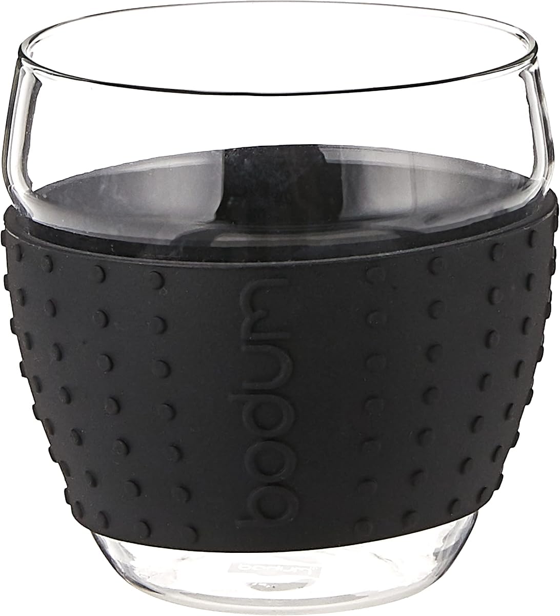 Pavina Set of 2 Glass Mugs, 0.35L, 12oz, Black