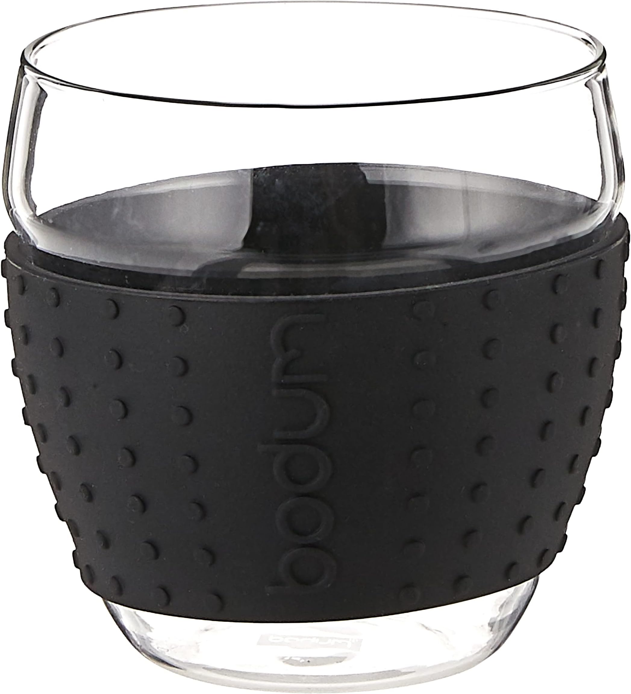 Pavina Set of 2 Glass Mugs, 0.35L, 12oz, Black