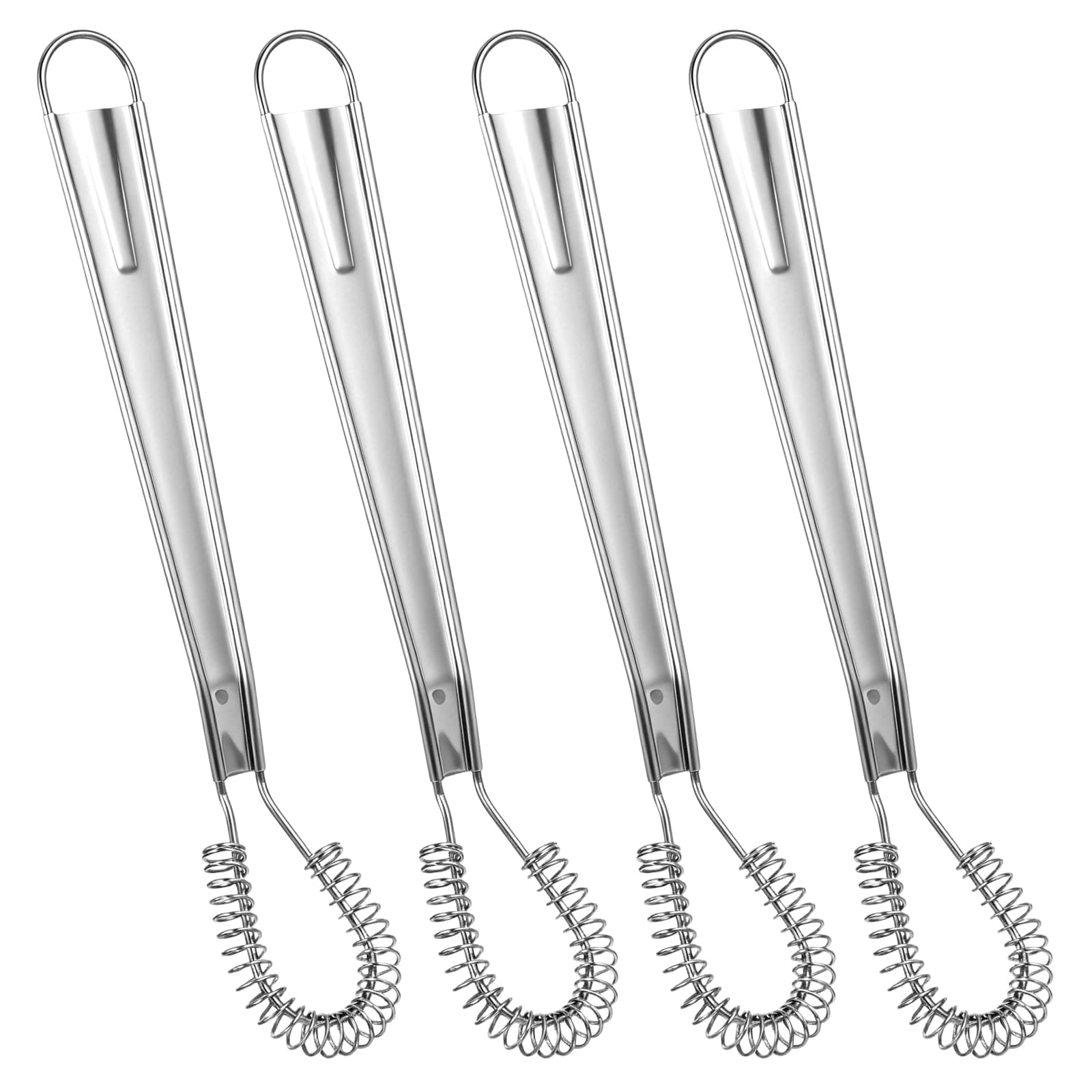 SULIKJHUI 4 Pcs Small Whisk, Small Hand Whisk for Cooking