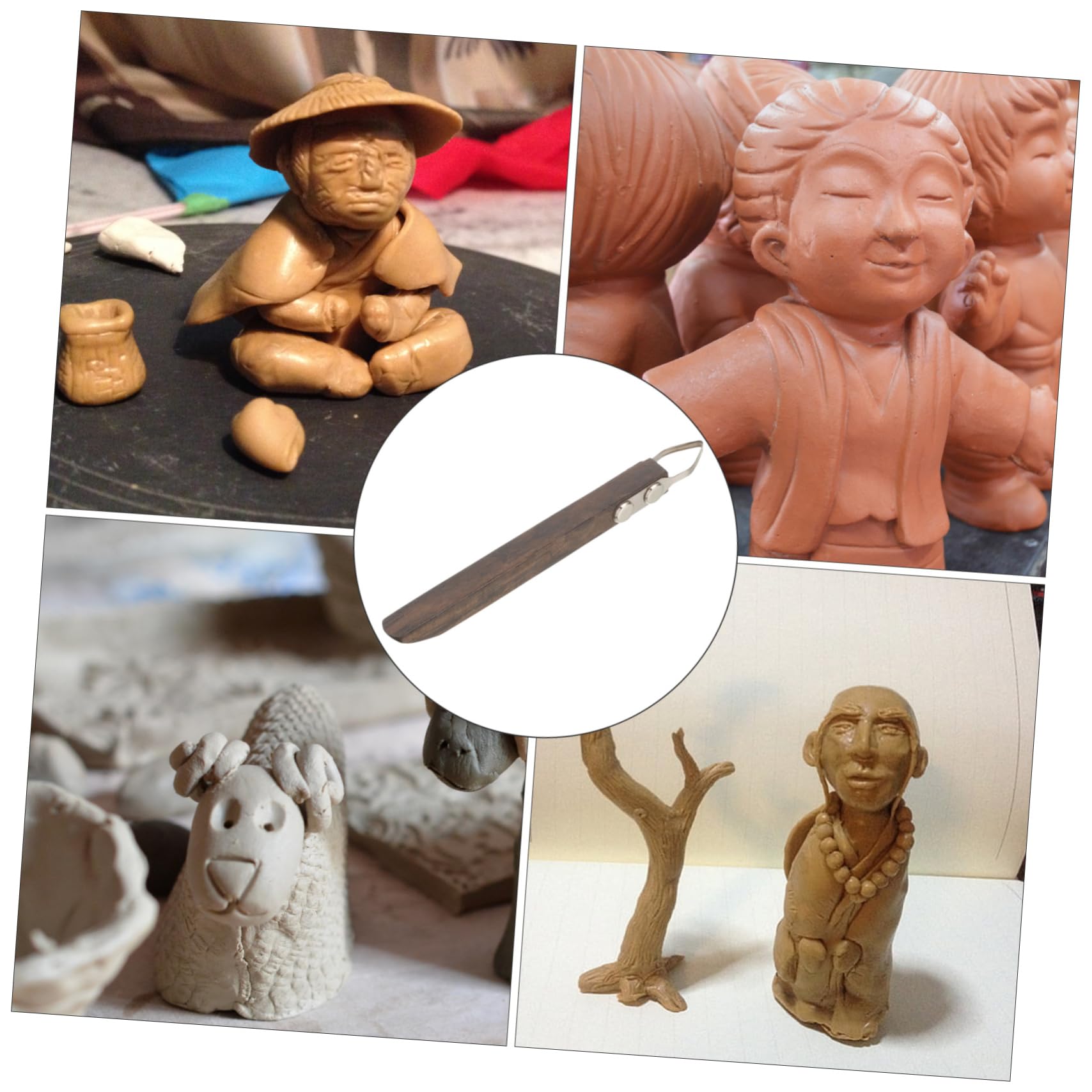 Tofficu 2St Töpferwerkzeuge Ton-Kit Töpferton-Extruder Lufttrockener Ton Werkzeuge für Tonskulpturen Clay Tools Pottery Tools Zubehör zum Schaben von Ton Kunstwerkzeuge Rostfreier Stahl