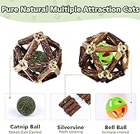 Vista 3 de Paquete de 27 juguetes masticables de hierba gatera para gatos, juguetes de cuerda de sisal de algodón, palitos de silvervine natural para gatos