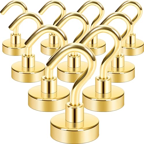 Vista 170 de NEOSMUK - Ganchos magnéticos de alta resistencia con imanes extrafuertes para colgar en refrigerador, crucero, cabinas o parrilla, color blanco