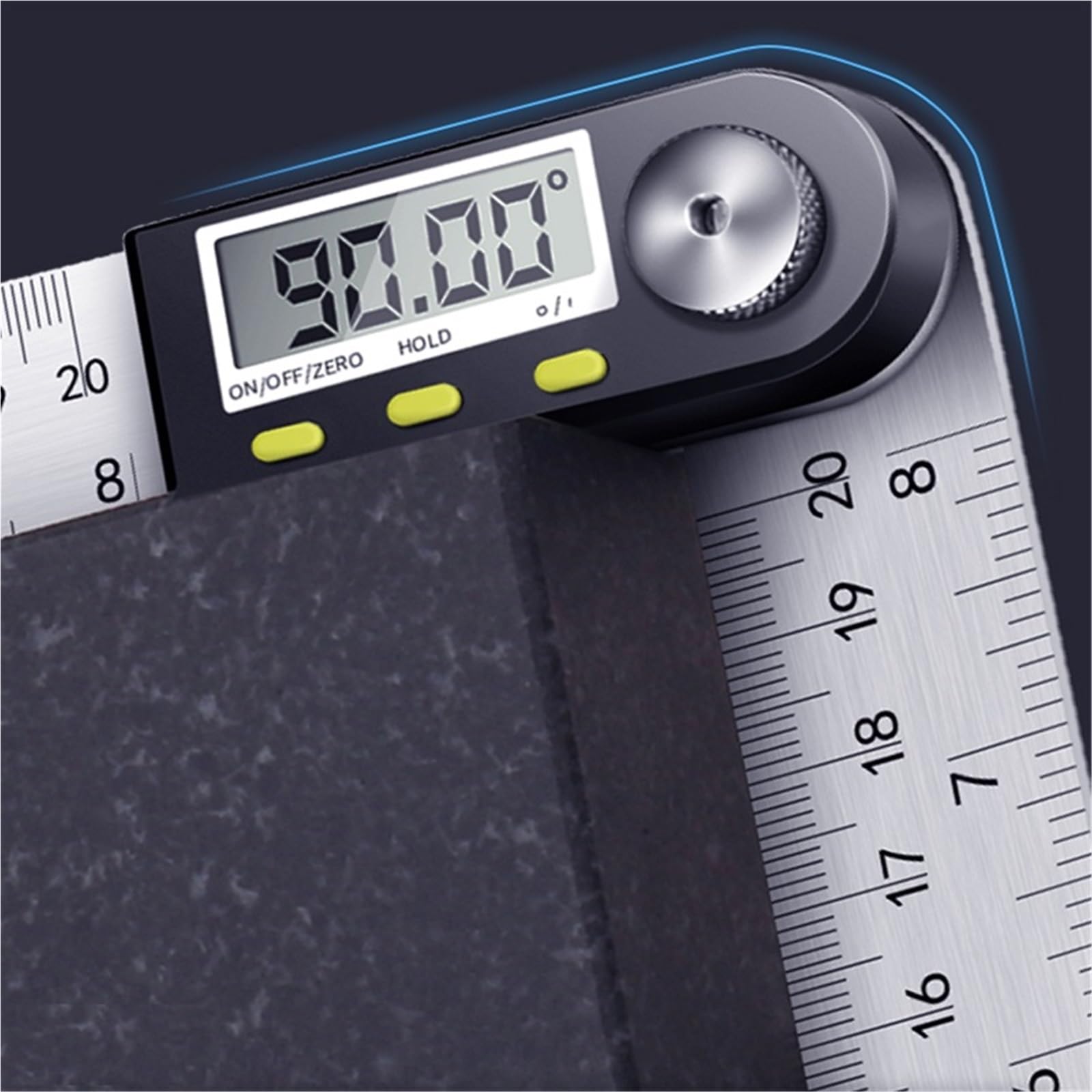 Goniometro, 200 millimetri 300 millimetri In Acciaio Inox Goniometro Digitale Angolo Righello Elettrone Goniometro Angle Finder Meter Angolo Calibro Strumenti di Misura(Sealing length 300mm)