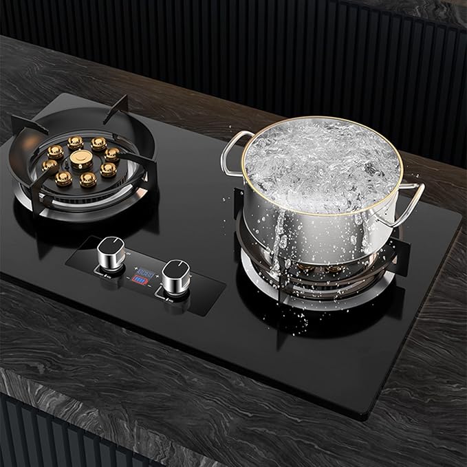 Estufa a Gas Doble Quemador 5.0KW con Temporizador y Protección de Apagado miniatura 8